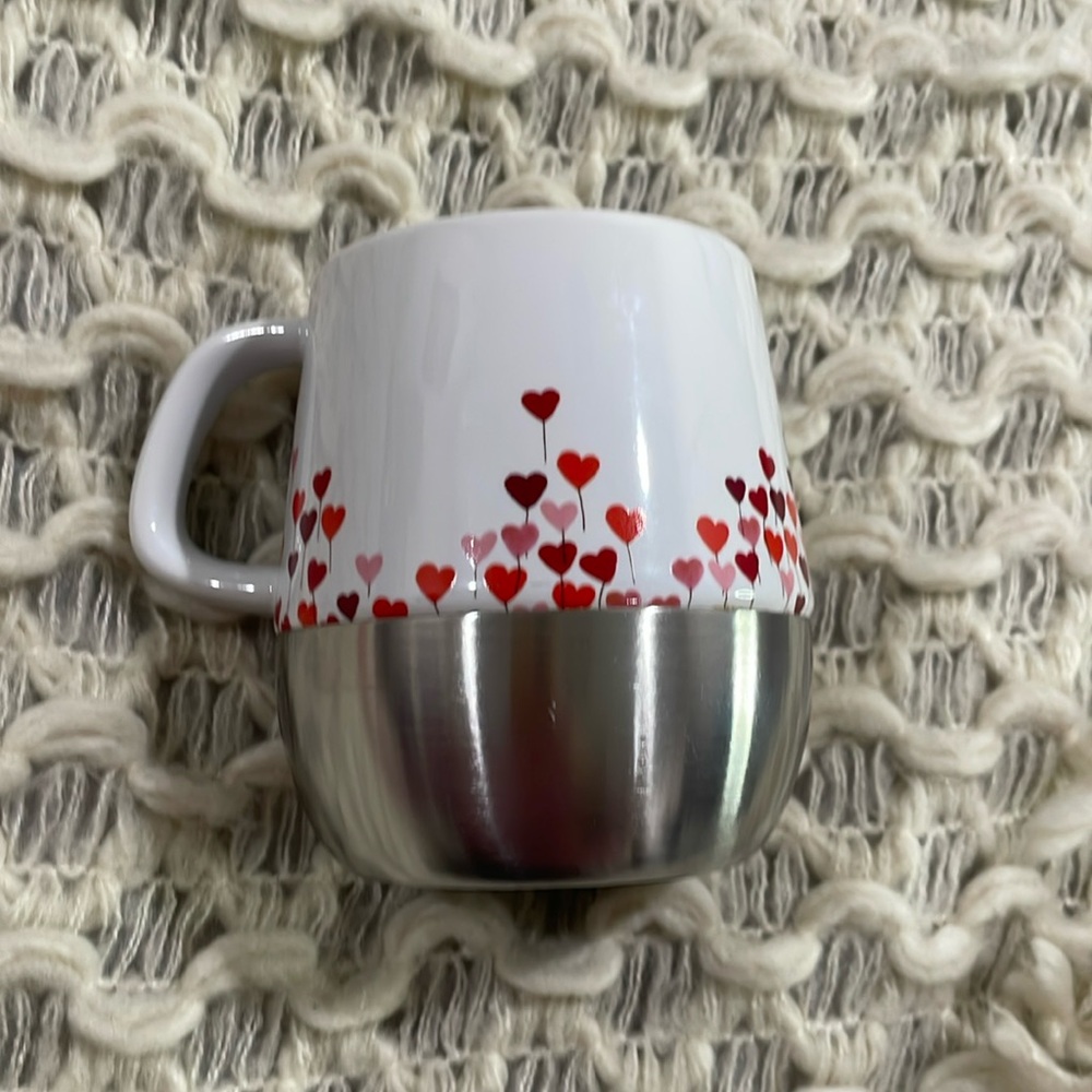 2007 Starbucks Valentine’s heart balloons red cherry ruby pink silver weighted - Picture 3 of 8